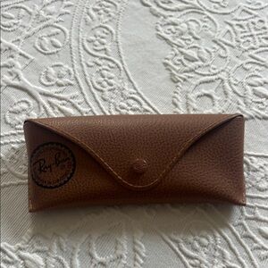 Ray-Ban Tan Leather Eyewear Case